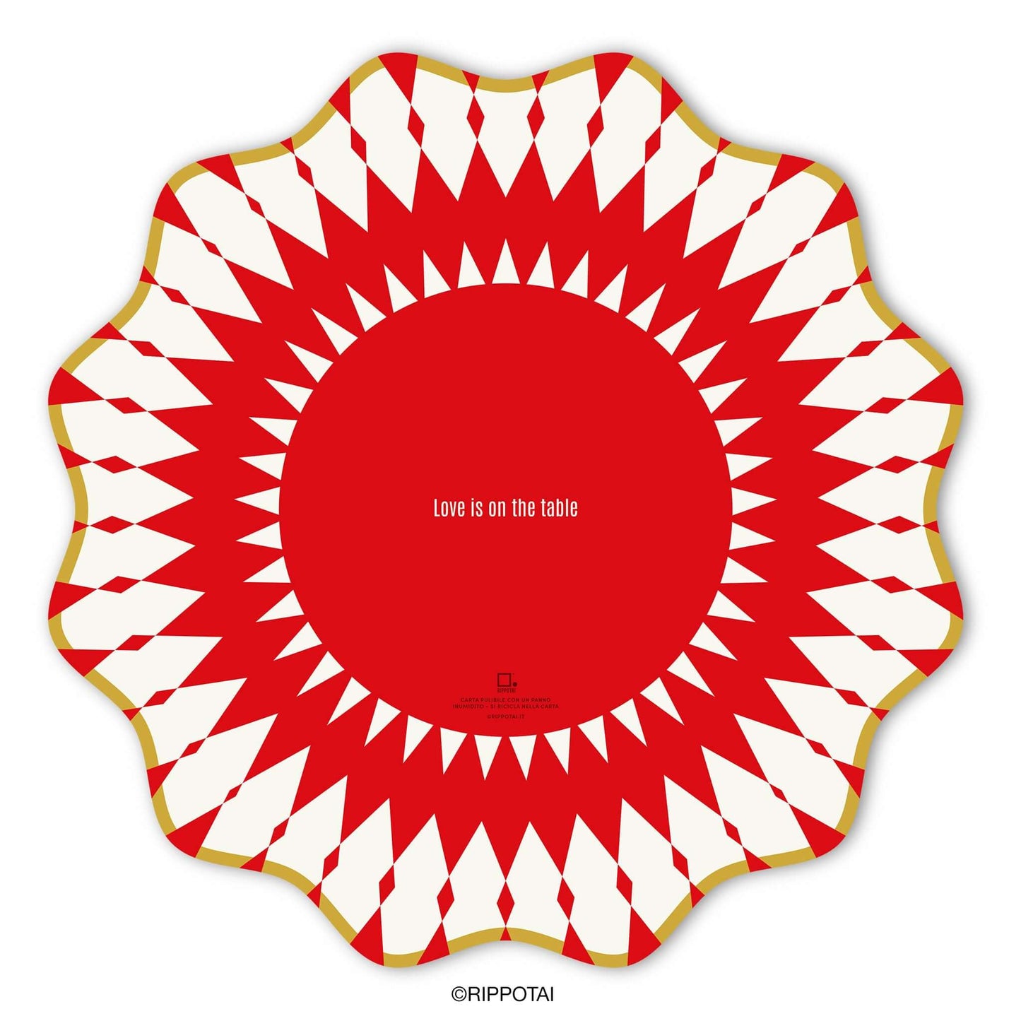 Sottopiatti Moderni e Sottobicchieri Coordinati 3pz – Collezione "Love is on the Table"