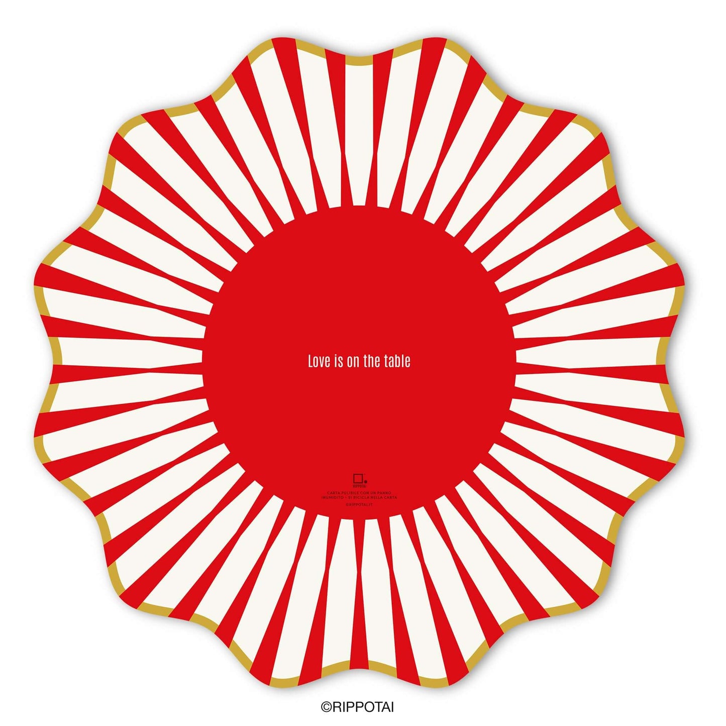 Sottopiatti Moderni e Sottobicchieri Coordinati 3pz – Collezione "Love is on the Table"