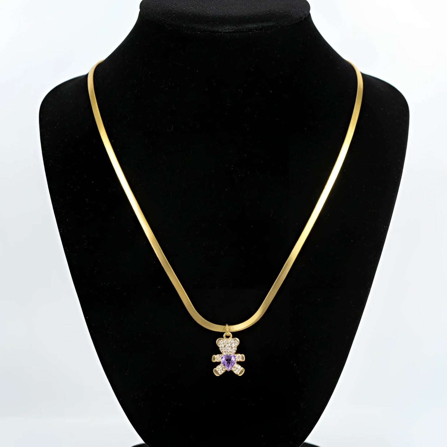 Sweetheart Collana con Ciondolo Orsetto in Argento Lucido