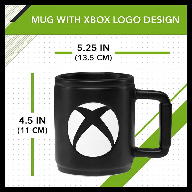 Paladone Xbox Tazza Da Caffe Con Logo Official Design In Ceramica Nero Videogame