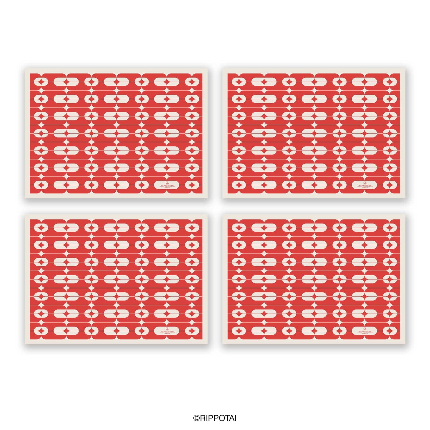 Tovagliette per Natale in carta ecologica pulibile – Set da 4