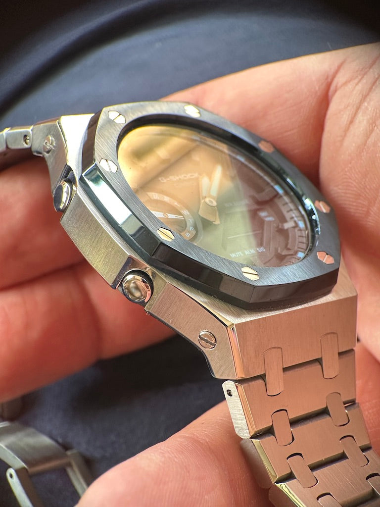 Cinturini + Copri Cassa IRON in acciaio per Casio Gshock 2100