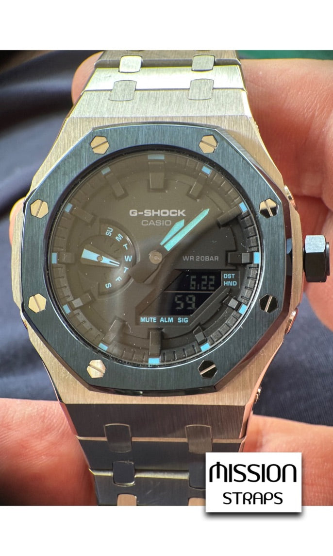 Cinturini + Copri Cassa IRON in acciaio per Casio Gshock 2100