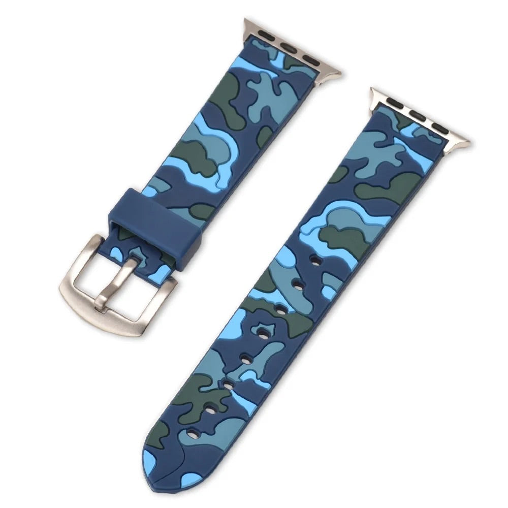 Cinturini silicone CAMOUFLAGE per Apple Watch