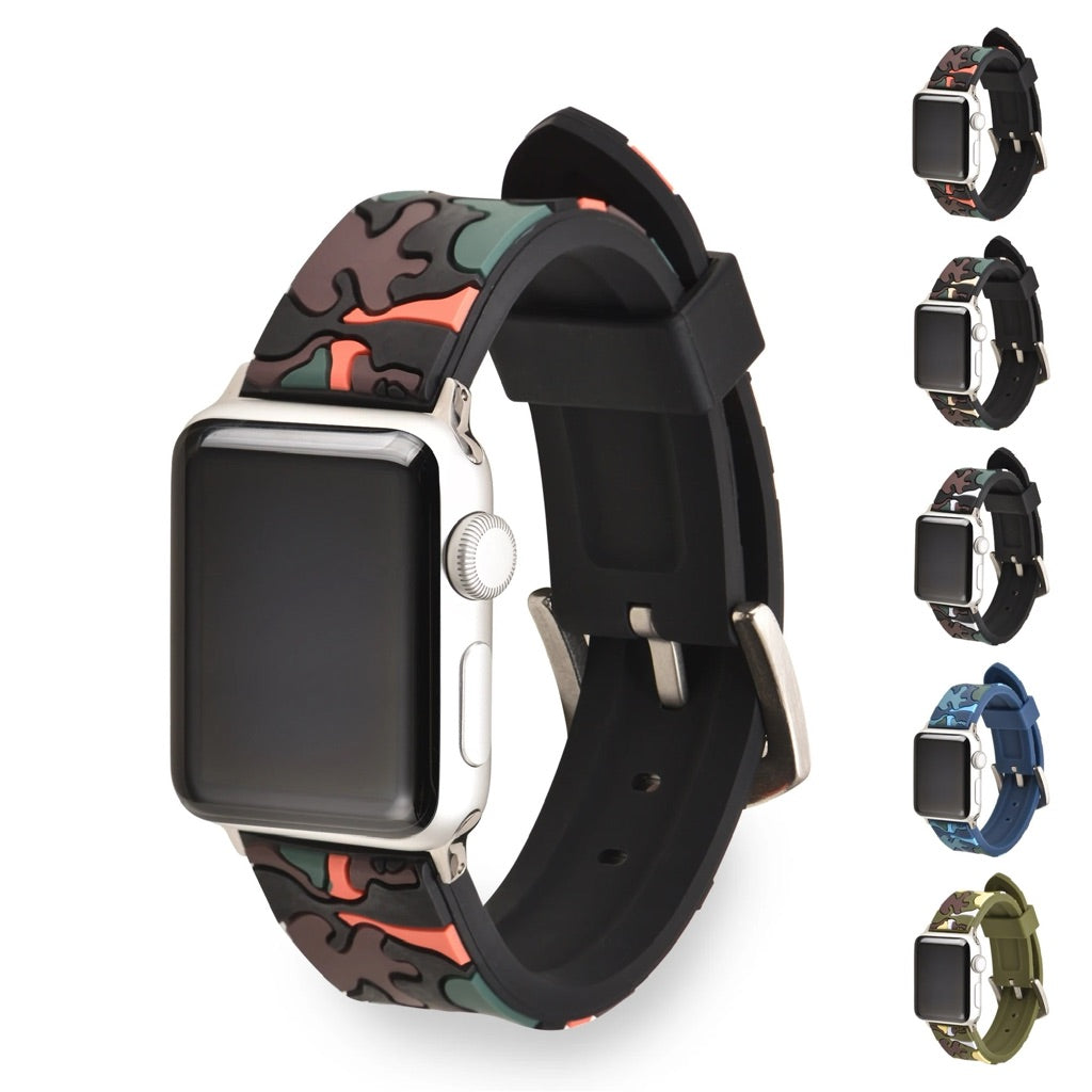 Cinturini silicone CAMOUFLAGE per Apple Watch