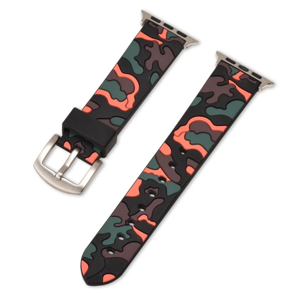 Cinturini silicone CAMOUFLAGE per Apple Watch