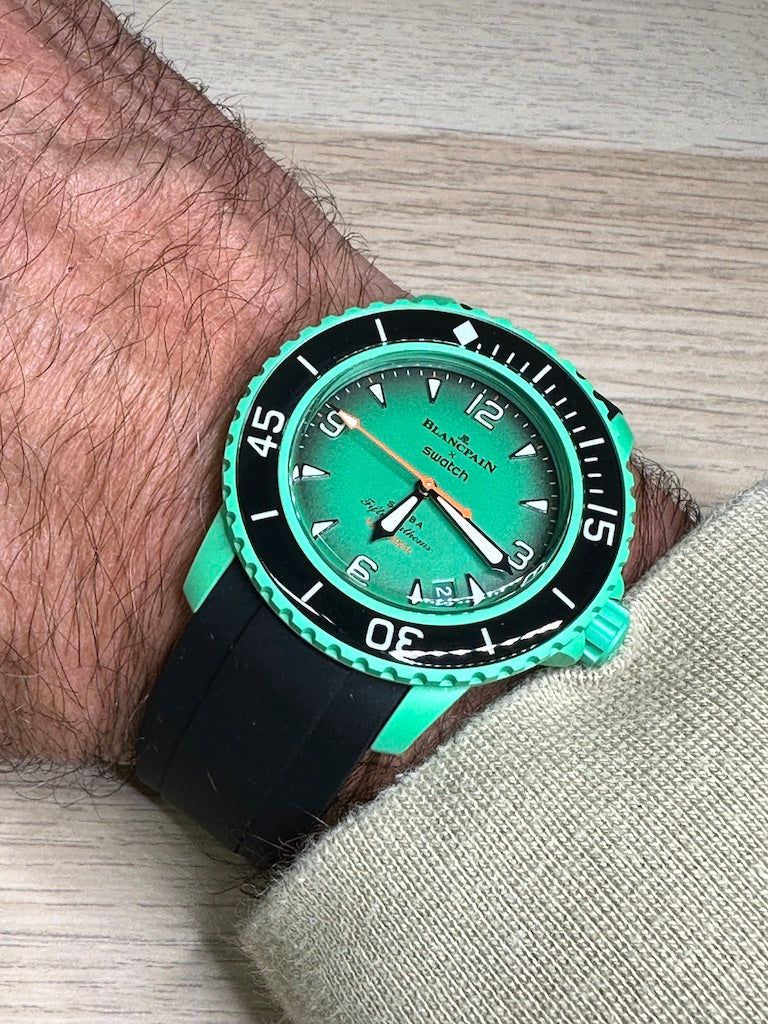 Cinturini BLANC in silicone da 22mm (Es. BlancpainxSwatch)