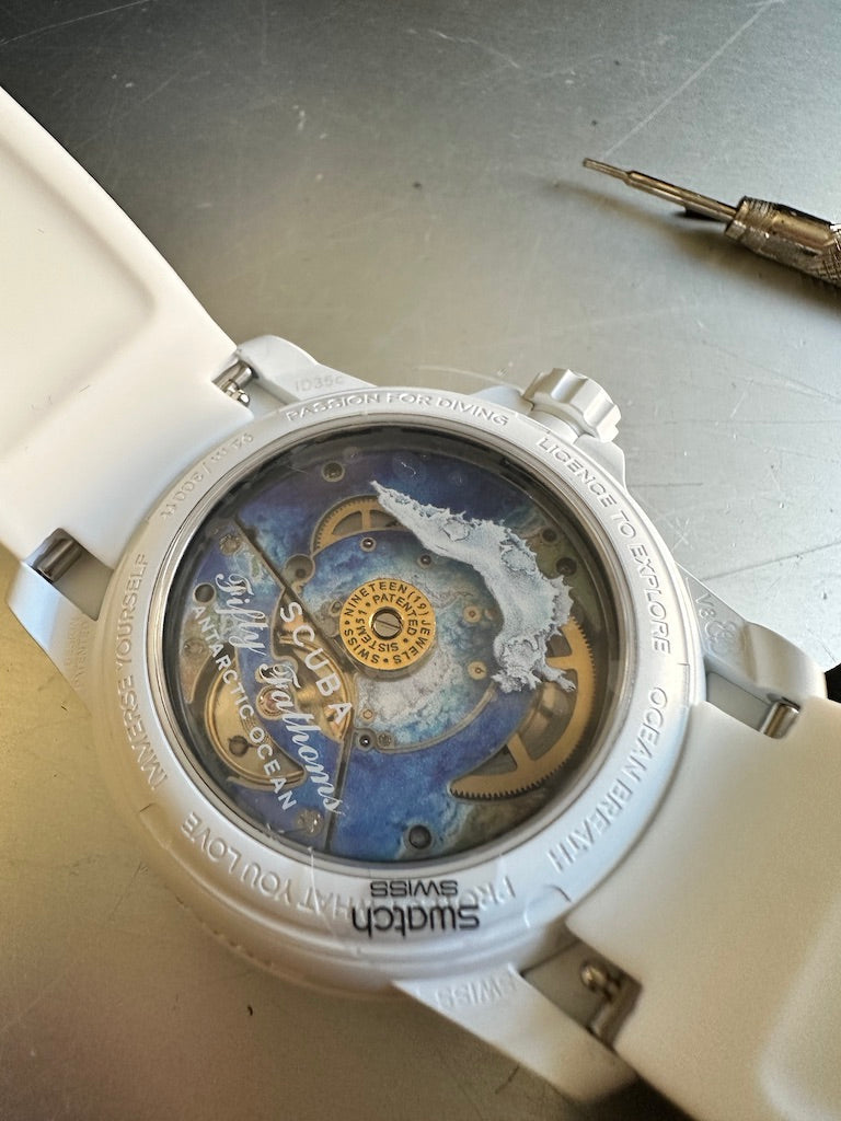 Cinturini BLANC in silicone da 22mm (Es. BlancpainxSwatch)