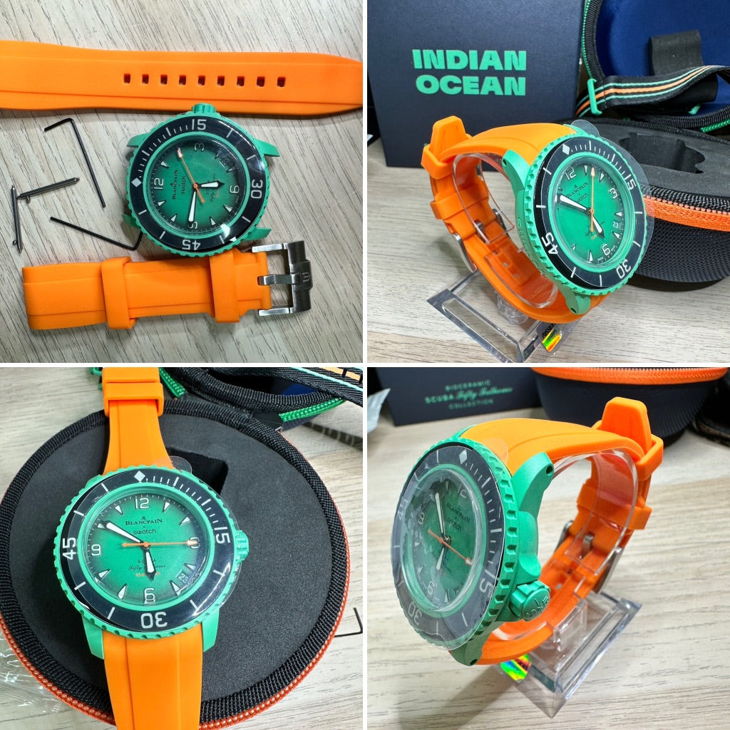 Cinturini BLANC in silicone da 22mm (Es. BlancpainxSwatch)