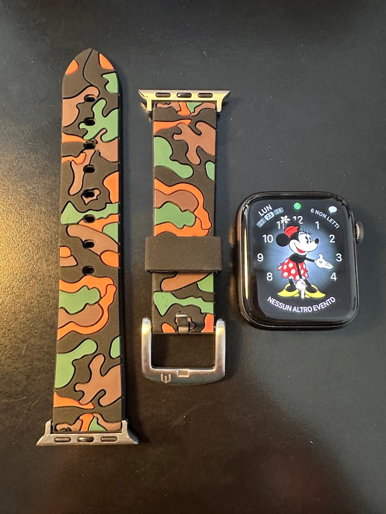 Cinturini silicone CAMOUFLAGE per Apple Watch