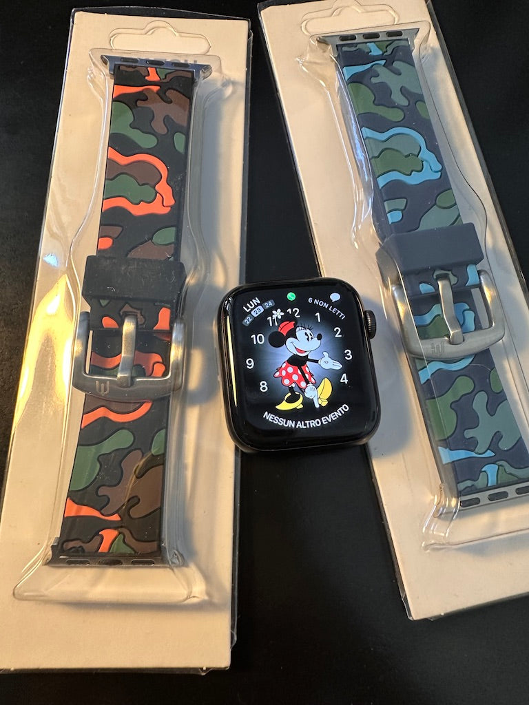 Cinturini silicone CAMOUFLAGE per Apple Watch