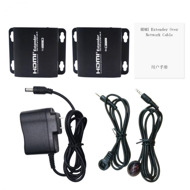 Extender Hdmi 1080P Full Hd 3D Su Cavo Lan Rj45 60 Metri Con Estensore Ir Pc Ps4