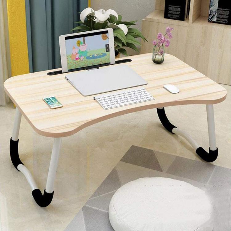 Tavolino Pieghevole Da Letto Vassoio Colazione Studio Pc Notebook Legno Naturale