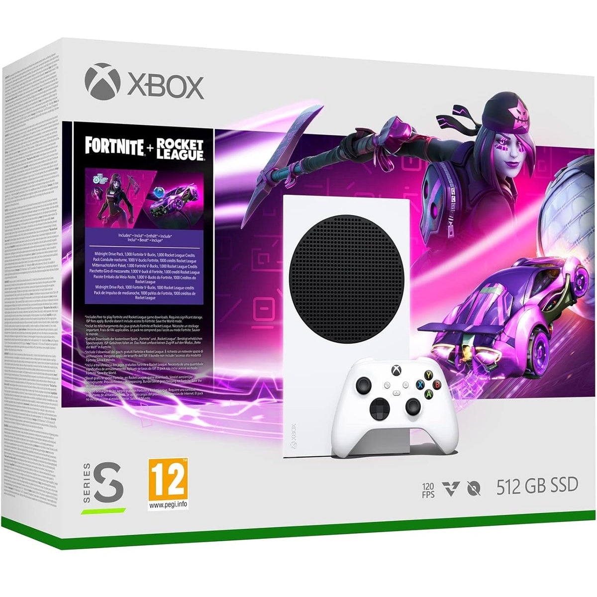 Microsoft Console Xbox Series S 512Gb (Fortnite & Rocket League Bundle) Digitale