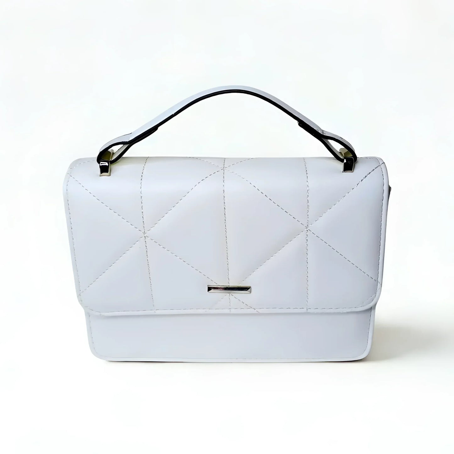 White Leather Handbag for Women - MS-8904