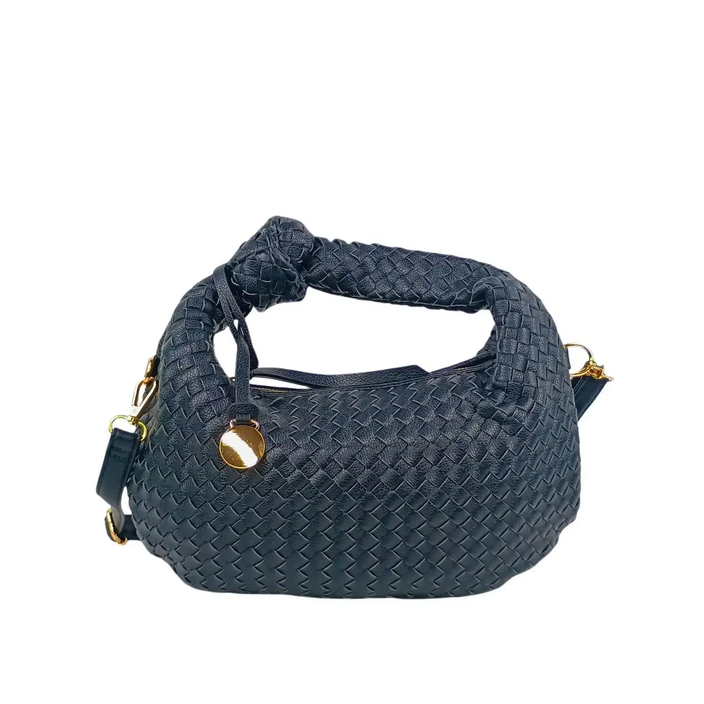 Woven Leather Shoulder Bag MS-4333