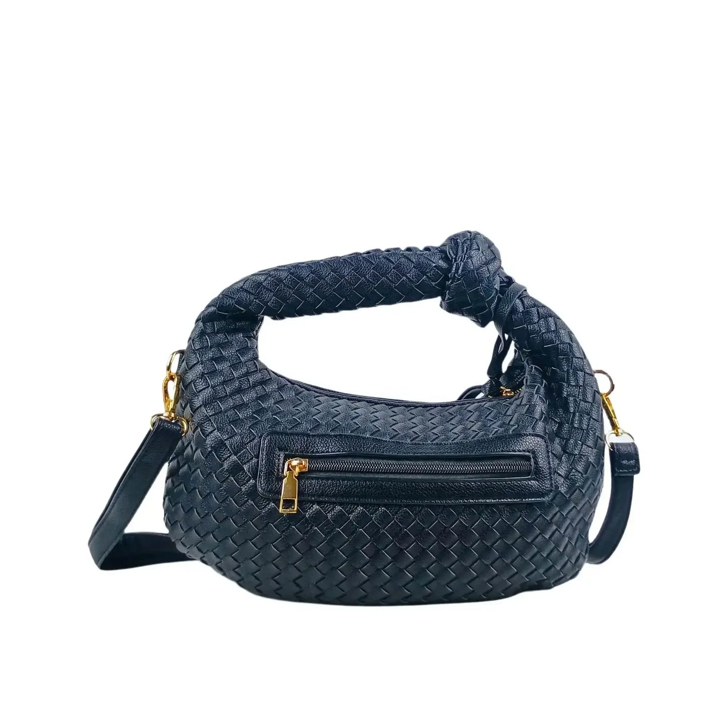 Woven Leather Shoulder Bag MS-4333