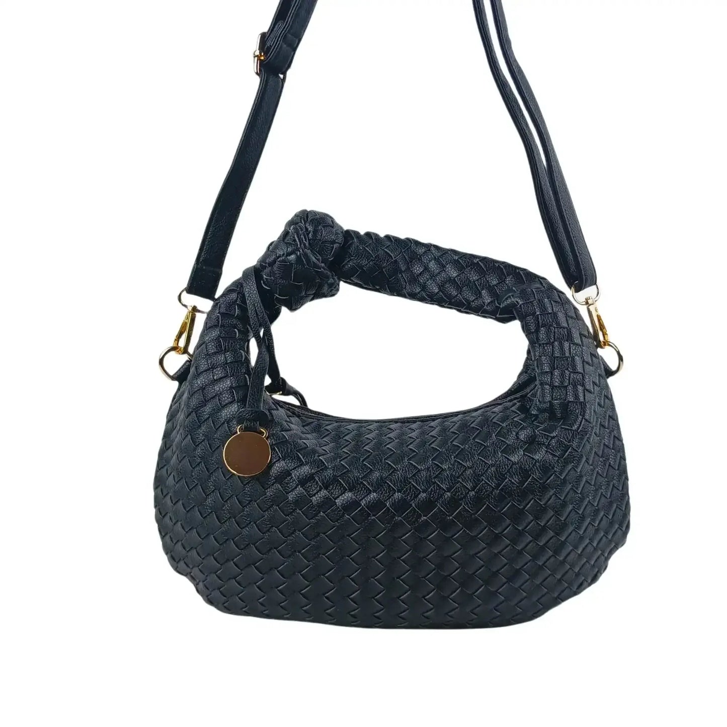 Woven Leather Shoulder Bag MS-4333