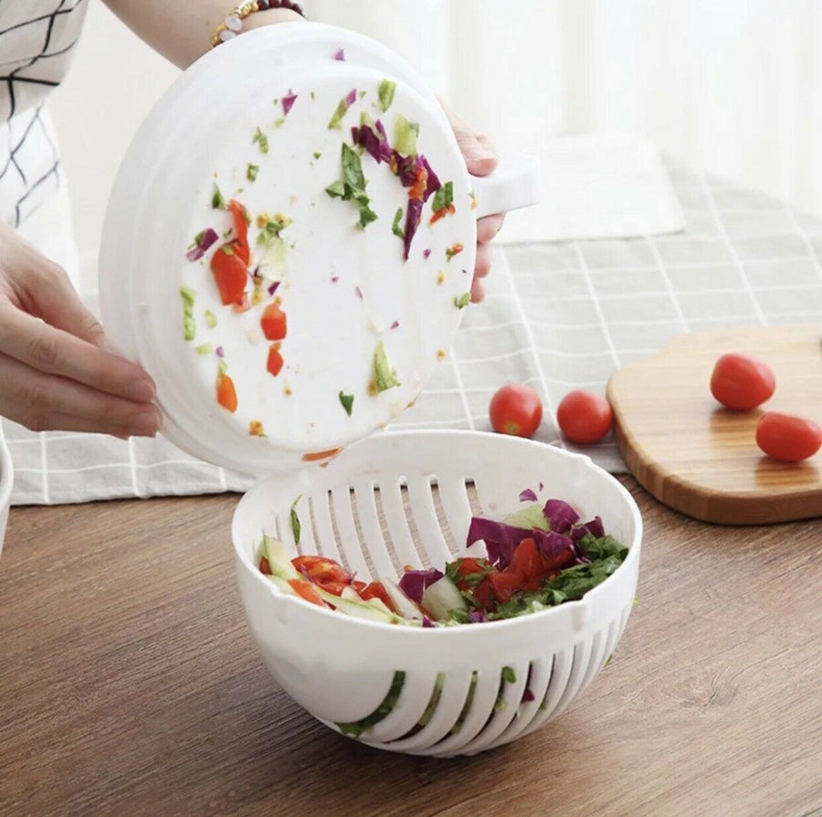 Ciotola taglia insalata frutta verdura veloce pulito semplice scolapasta
