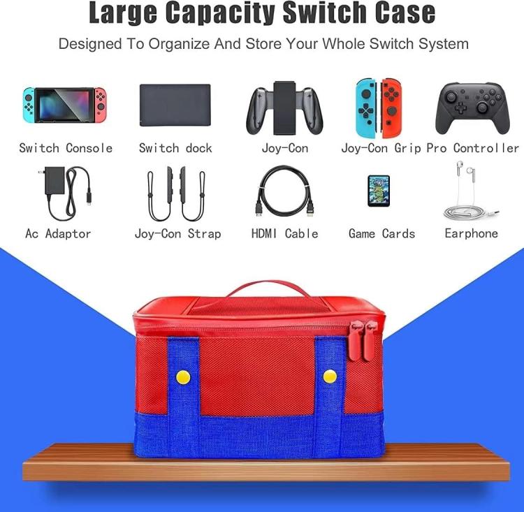 Xtreme Borsa Da Viaggio Organizer Zaino Nintendo Switch 2 Mario Cosplay