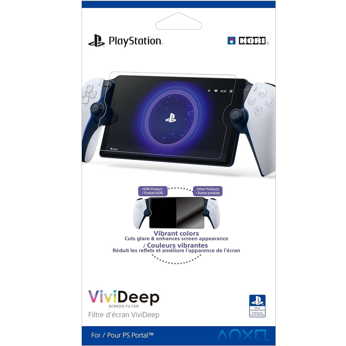 HORI ViviDeep - Screen Protector for PlayStation Portal Remote Player – Officially Licensed by Sony