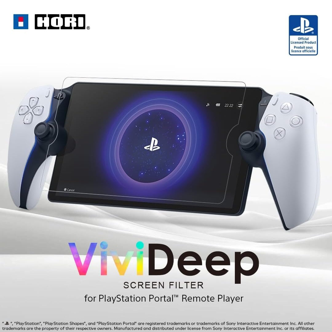 HORI ViviDeep - Screen Protector for PlayStation Portal Remote Player – Officially Licensed by Sony