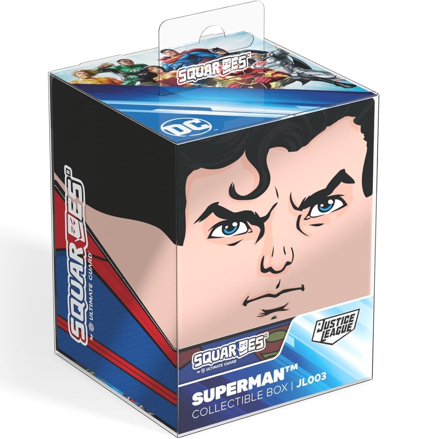 Squaroes Justice League JL003 (Superman) Box Collezione Scatola Porta Mazzo Carte TCG
