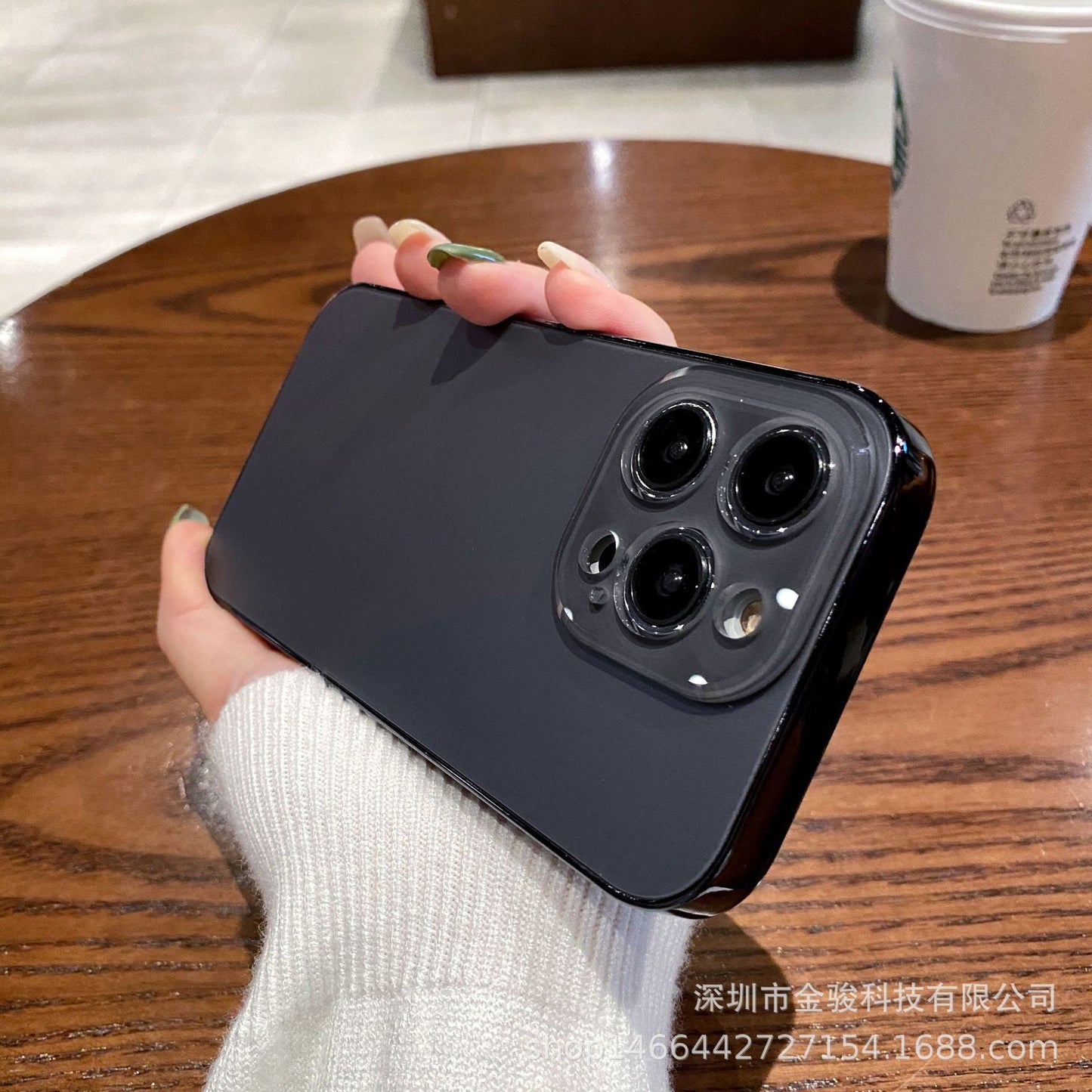 Electroplated Tpu Frosted Acrylic Phone Case