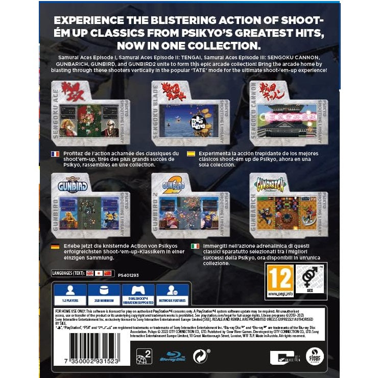 Psikyo Shooting Library (Vol 2) Ps4 Video Game Playstation 4 Arcade Shoot 'Em Up