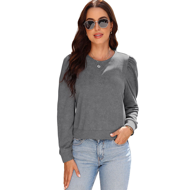 Casual Solid Color Hoodie Women
