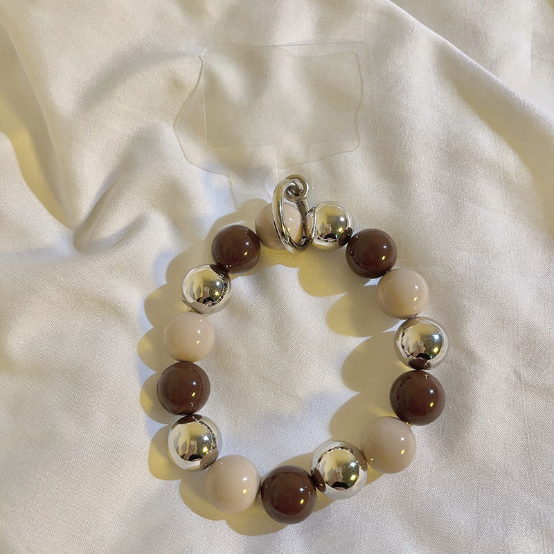 Custodia universale per telefono con cordino a catena con perline grandi della serie String Color