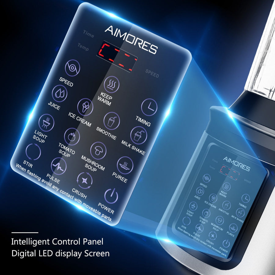 Frullatore Professionale Touch Screen Aimores 831 Funzione Riscaldamento 8 tasti pre programmati led