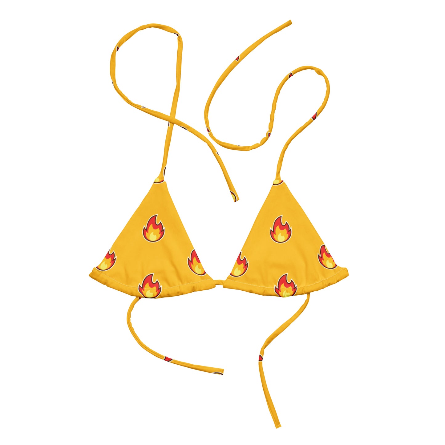 Bikini top con lacci Fire