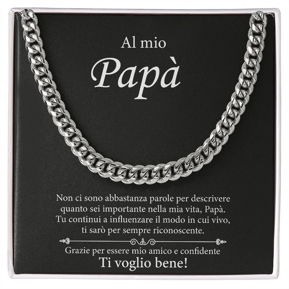 Collana da Uomo - Al Mio Papà Ti Voglio Bene.