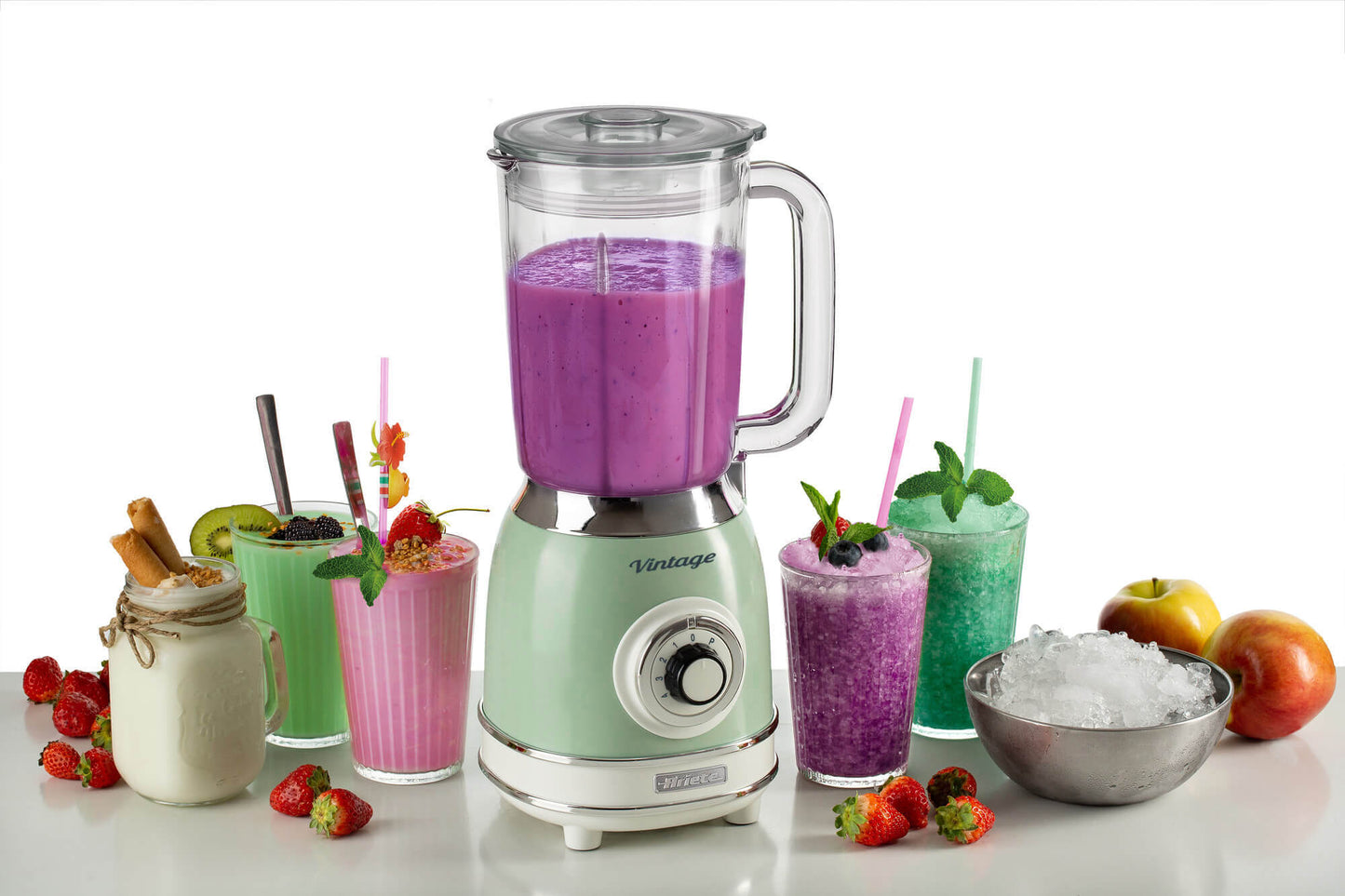 Frullatore con Tazza in Vetro Vintage Verde