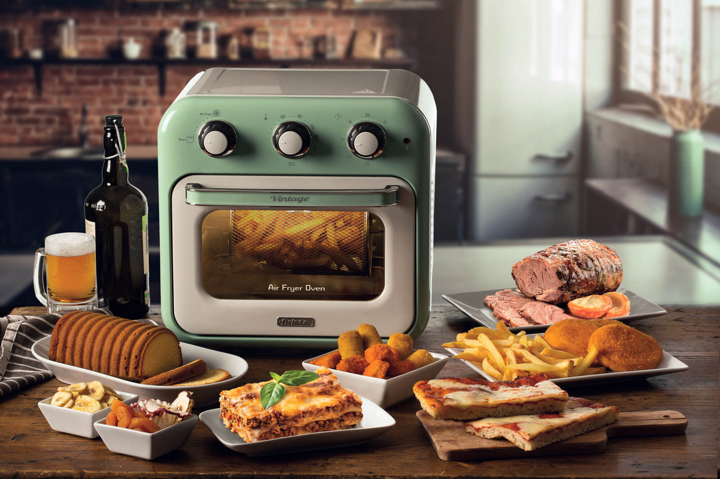 Friggitrice ad aria + Forno Vintage Verde