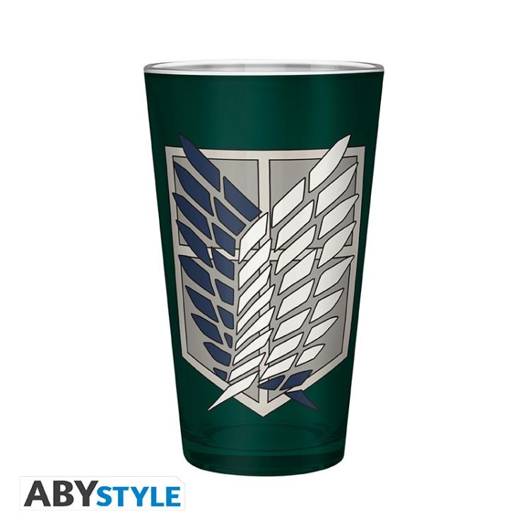 Gb Eye Bicchiere In Vetro (Attack On Titan) "Large Glass Scout" Tazza Caffè Vaso