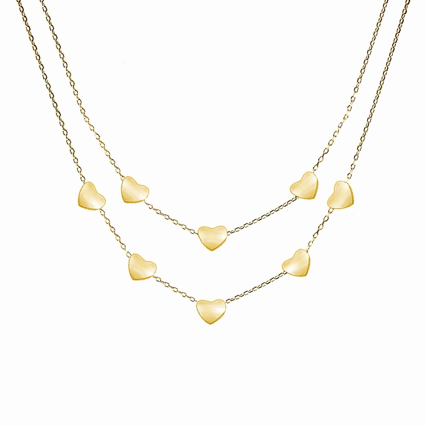 Collana Doppio Filo Con Cuore