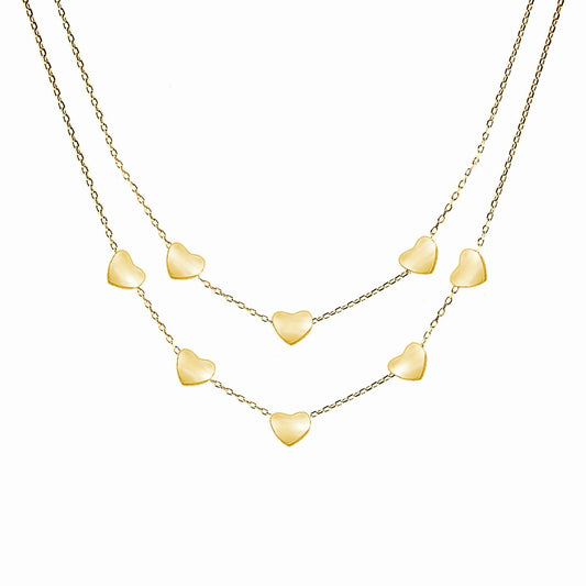 Collana Doppio Filo Con Cuore