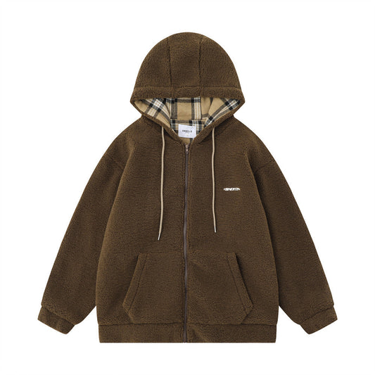 Casual Cotton-padded Jacket Sweater Thickened Warm And Loose Polar Fleece Cotton-padded Coat