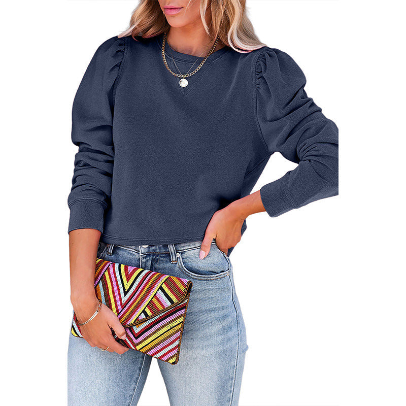 Casual Solid Color Hoodie Women