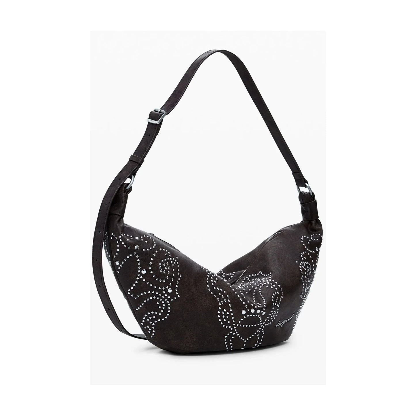 DESIGUAL Borsa Donna a Spalla Marrone, Poker Face Munster