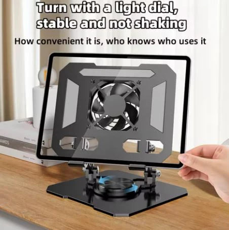 Supporto Pieghevole per Tablet e Notebook con Rotazione a 360° – Ergonomico e Regolabile