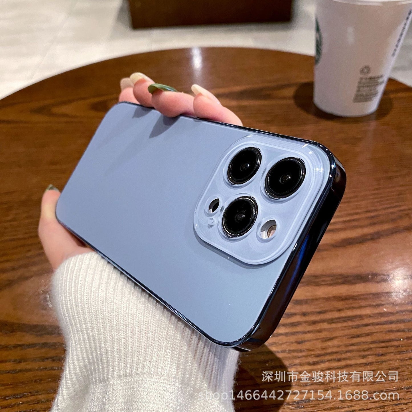 Electroplated Tpu Frosted Acrylic Phone Case