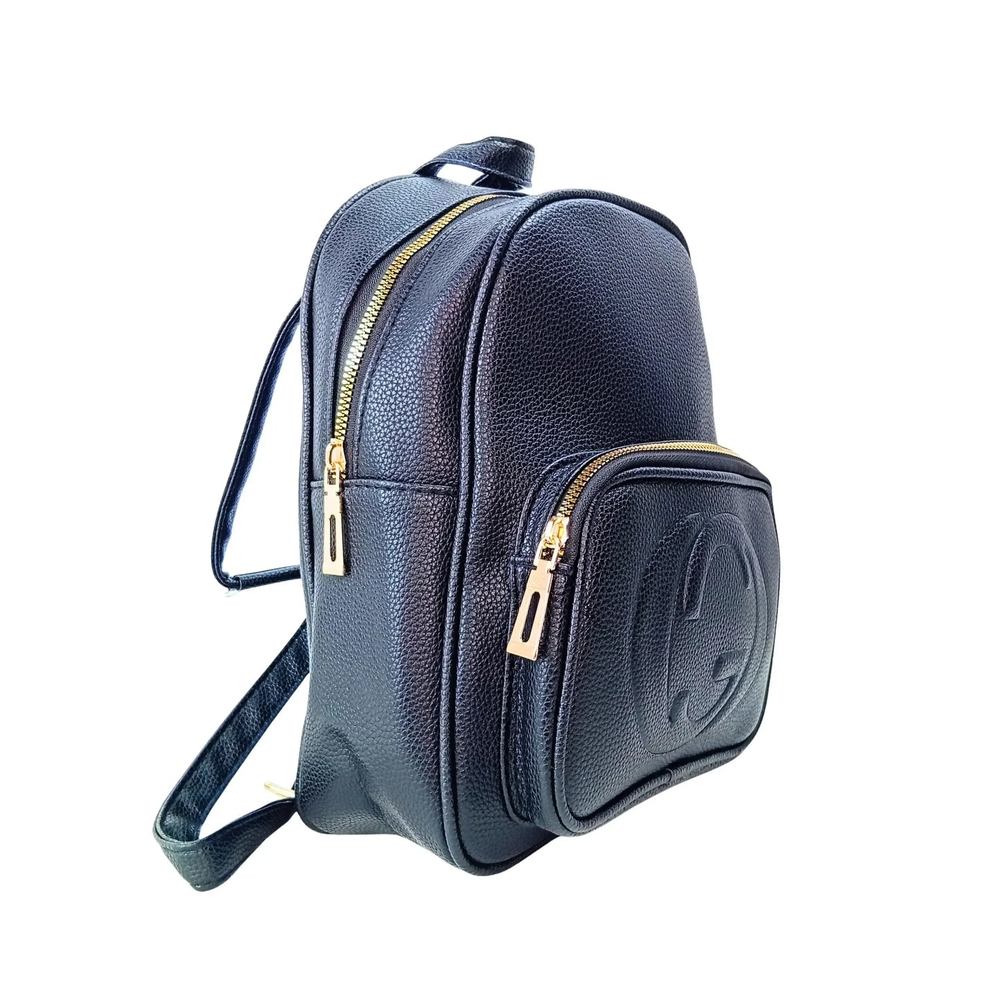 Black Leather Backpack MS-2417