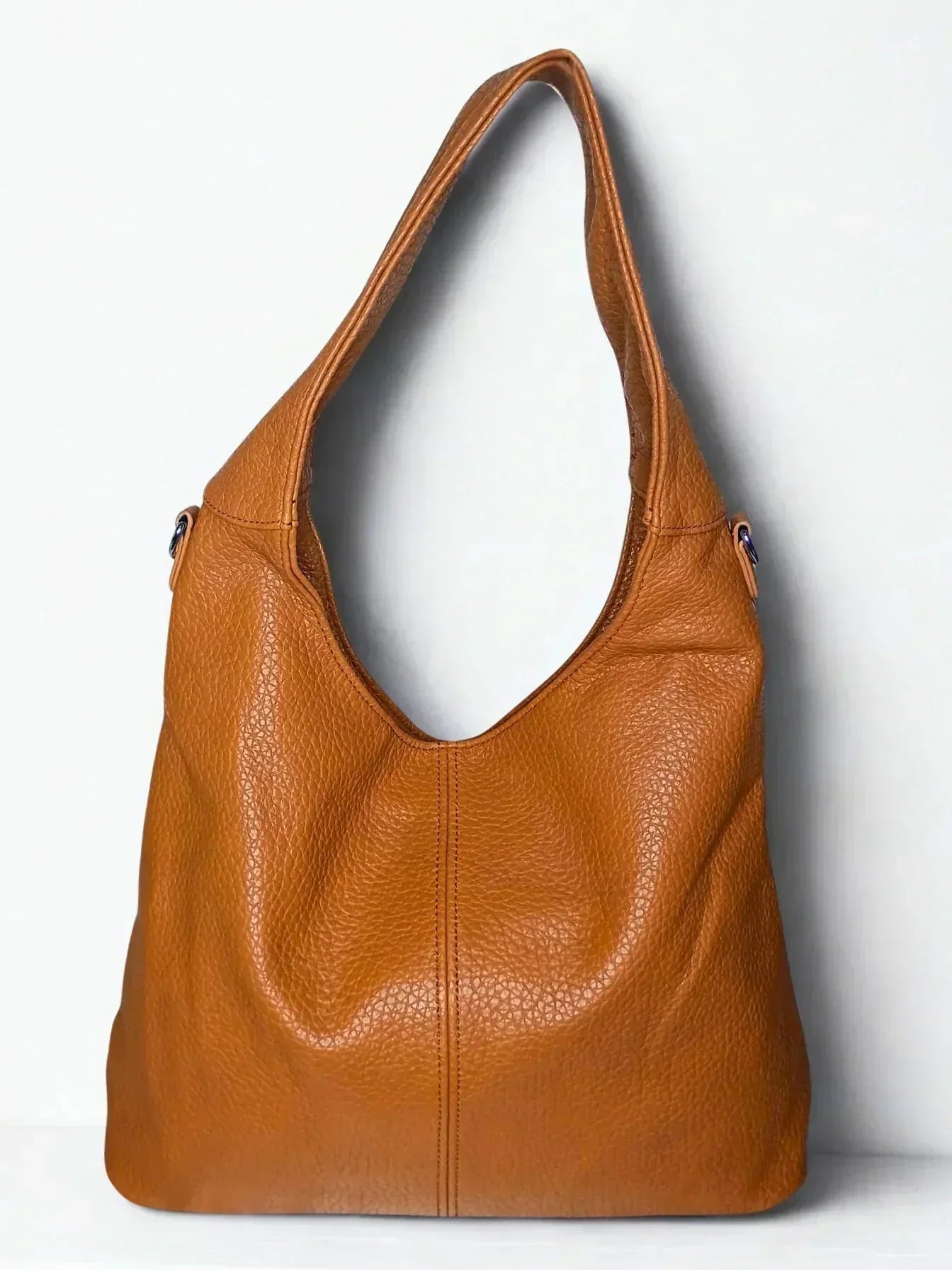 Brown Faux Leather Hobo Bag - MS-6813