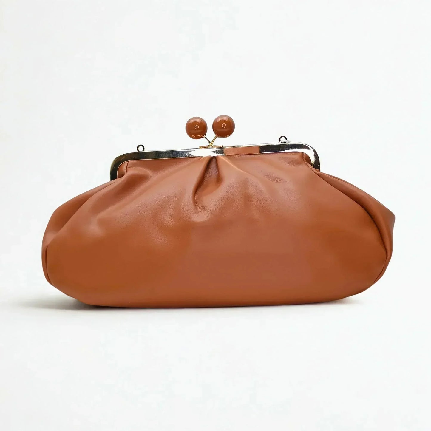 Brown Leather Clutch Bag - MS-4379