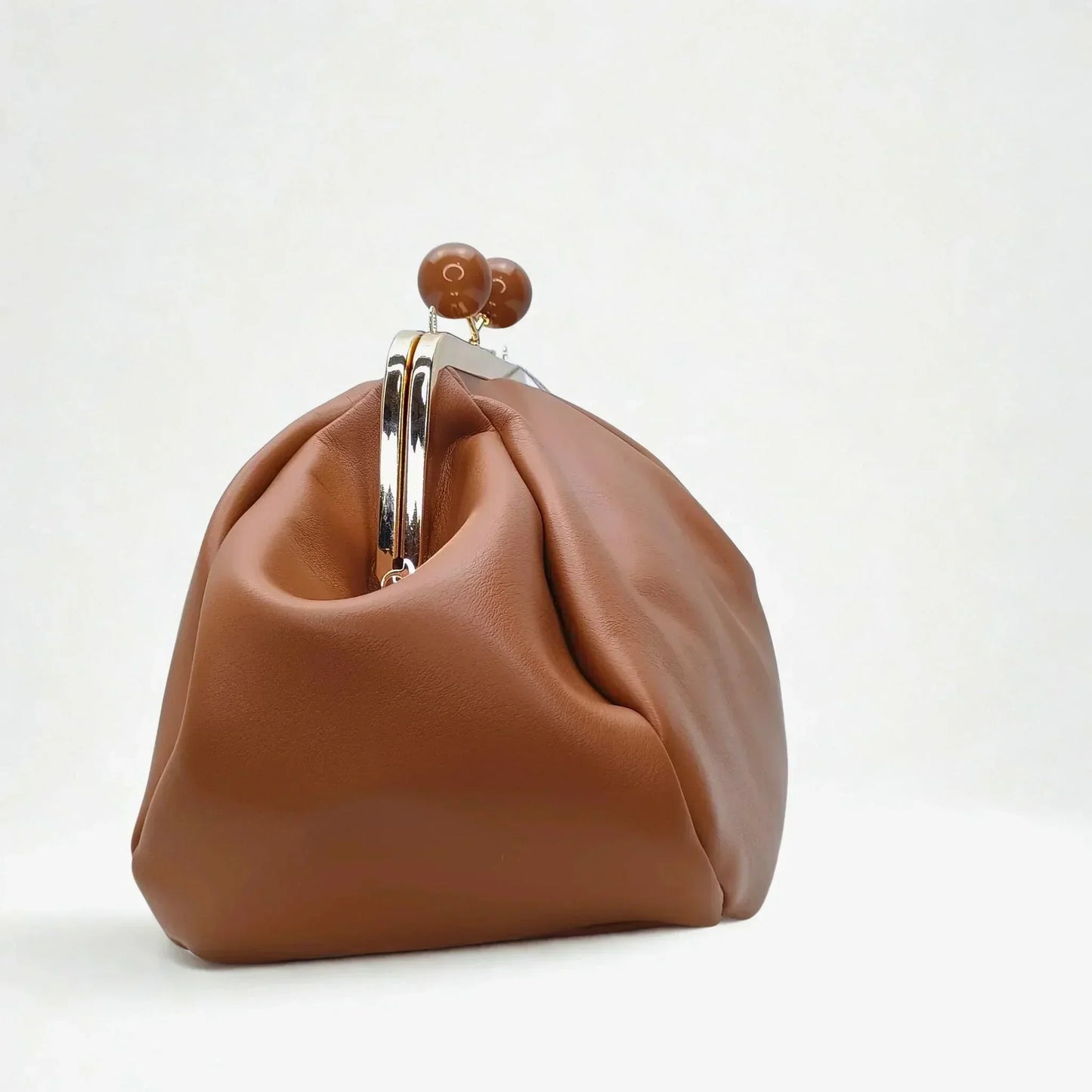 Brown Leather Clutch Bag - MS-4379