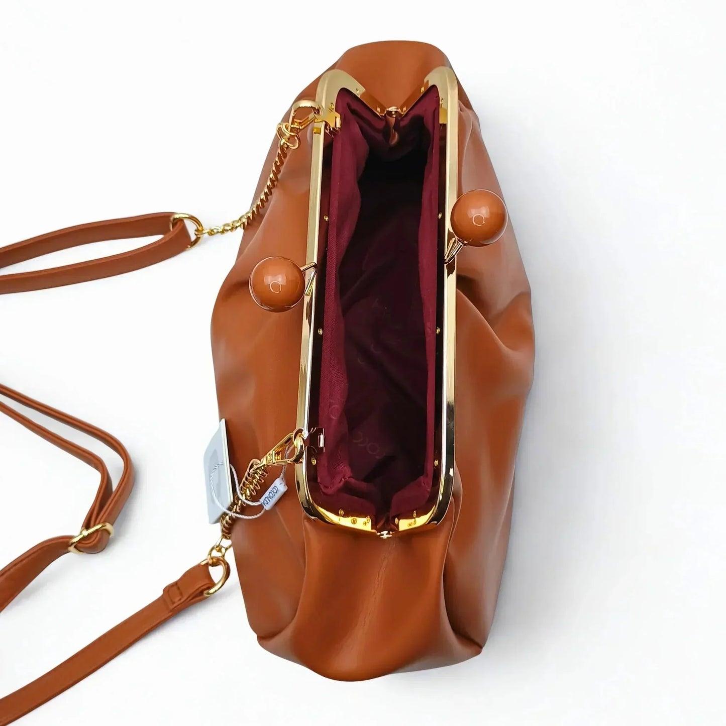 Brown Leather Clutch Bag - MS-4379