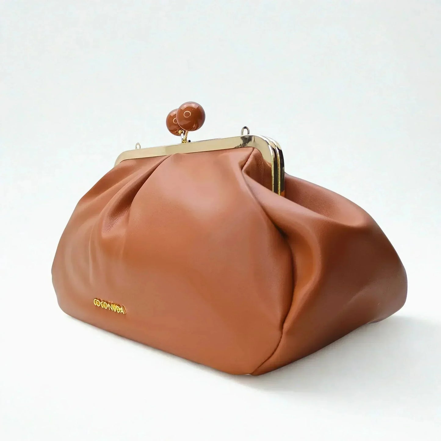 Brown Leather Clutch Bag - MS-4379